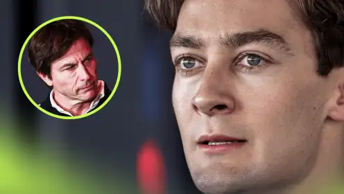 George Russell grilled on potential Toto Wolff split after new Mercedes clause emerges