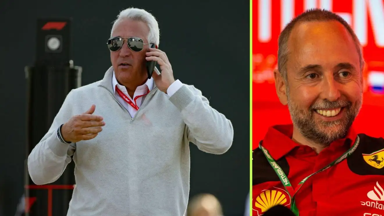 Aston Martin's Lawrence Stroll and former Ferrari technical chief Enrico Cardile.