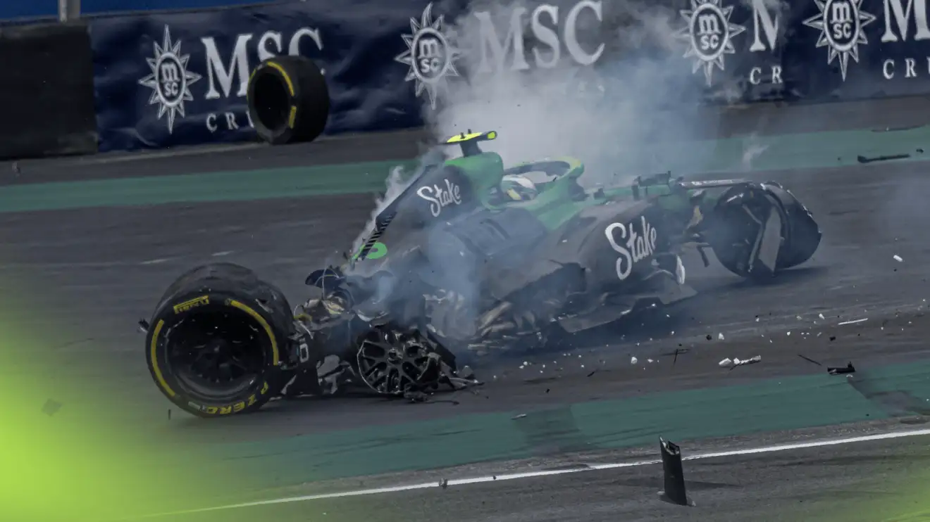 Gabriel Bortoleto Unharmed After Terrifying Brazil GP Sprint Crash, Sauber Confirms