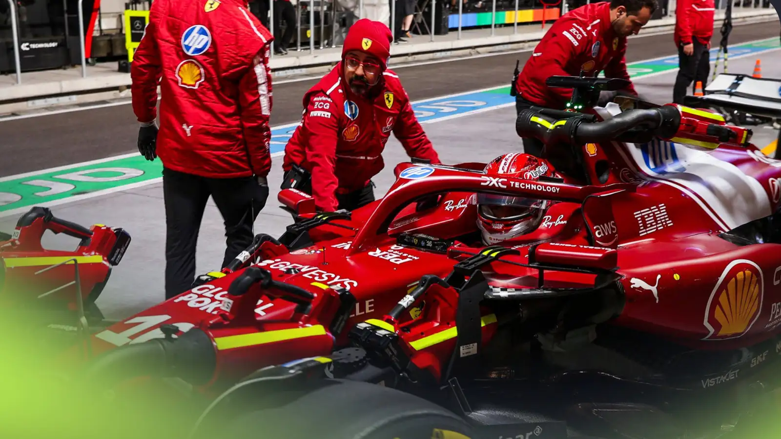 Las Vegas GP: Charles Leclerc fastest as McLaren suffers brake drama in first practice