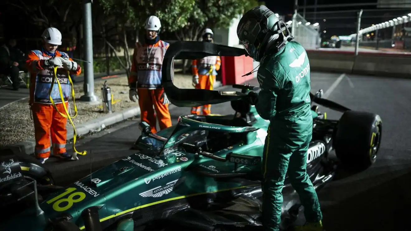 Lance Stroll Recounts Military-Style Escort After Las Vegas GP Retirement