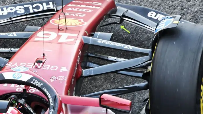 Ferrari SF-25 with hydraulic front wing actuator