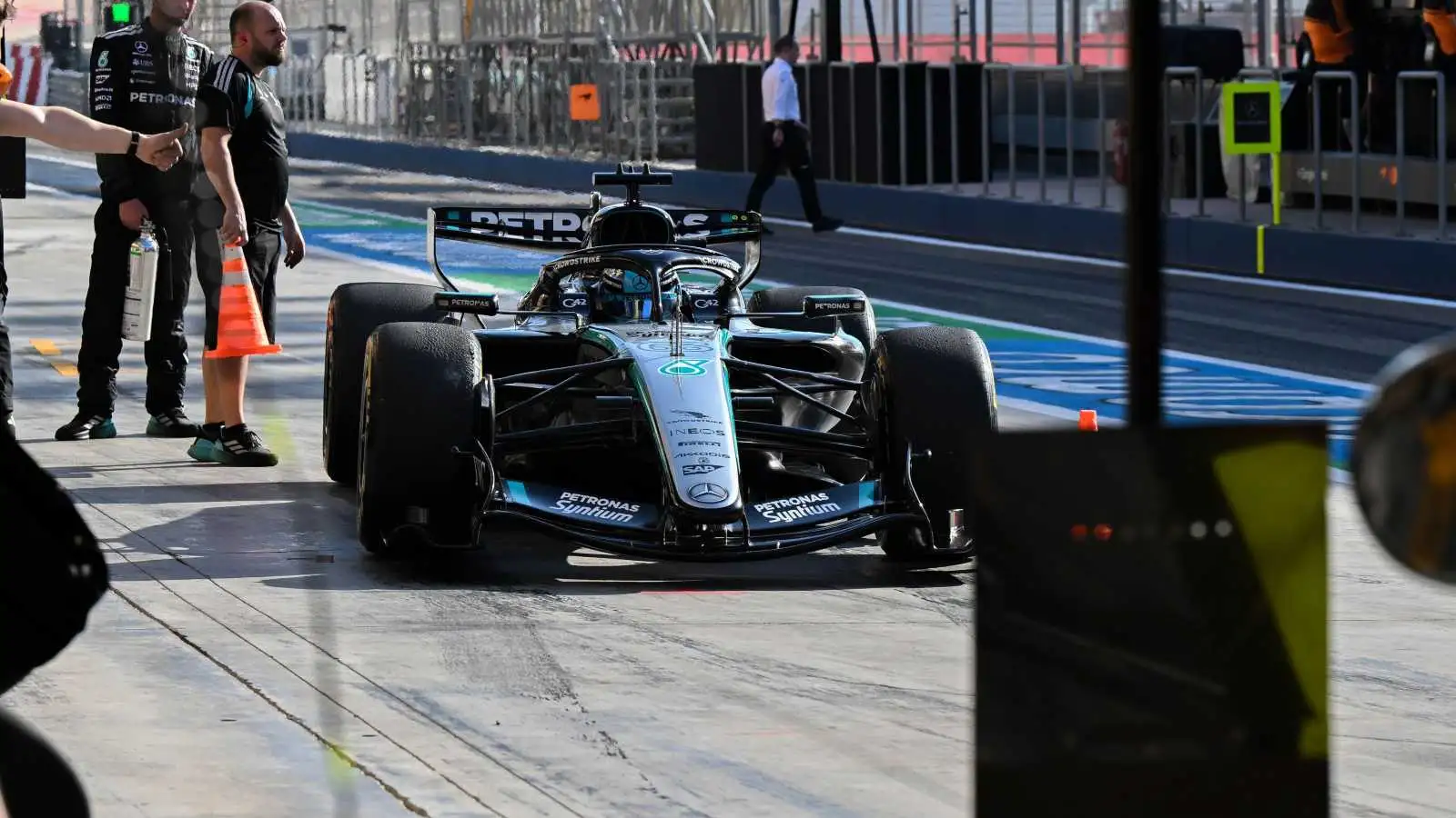 George Russell tops Day 1 of the second Bahrain test.