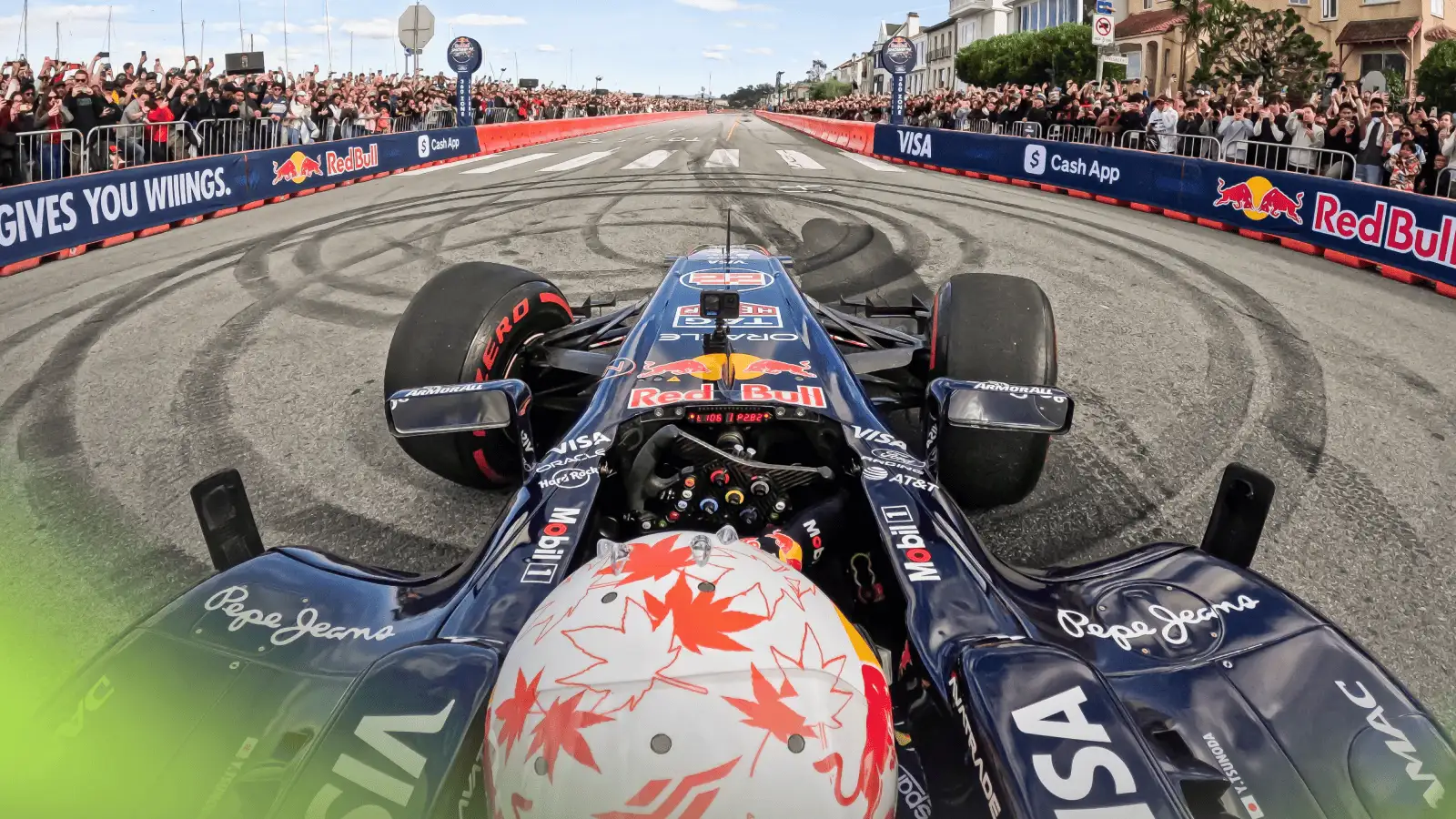 Watch: Yuki Tsunoda escapes burning Red Bull as return to F1 cockpit goes wrong
