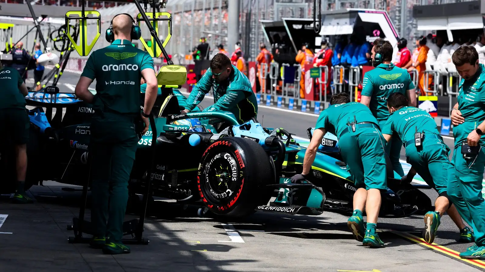 Aston Martin shut down battery talk for Fernando Alonso and Lance Stroll in China