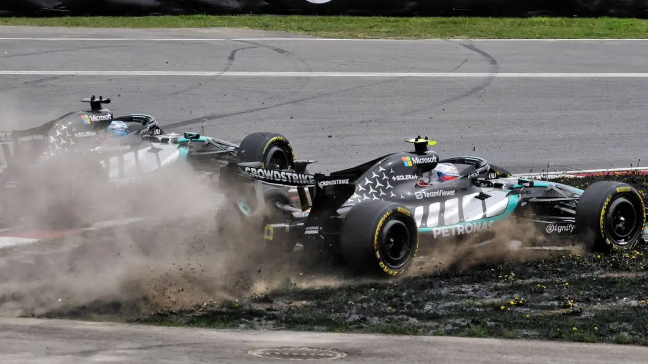 Canadian GP: George Russell wins as Kimi Antonelli demands 'penalty'