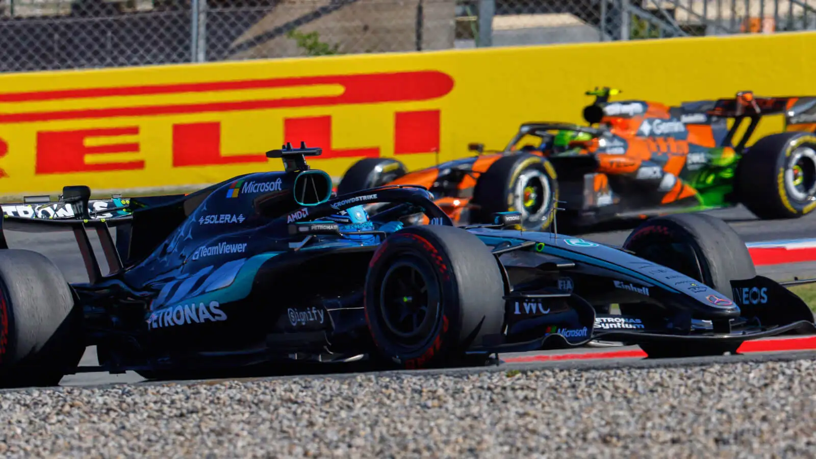 George Russell lays down Barcelona marker as Kimi Antonelli fumes at traffic