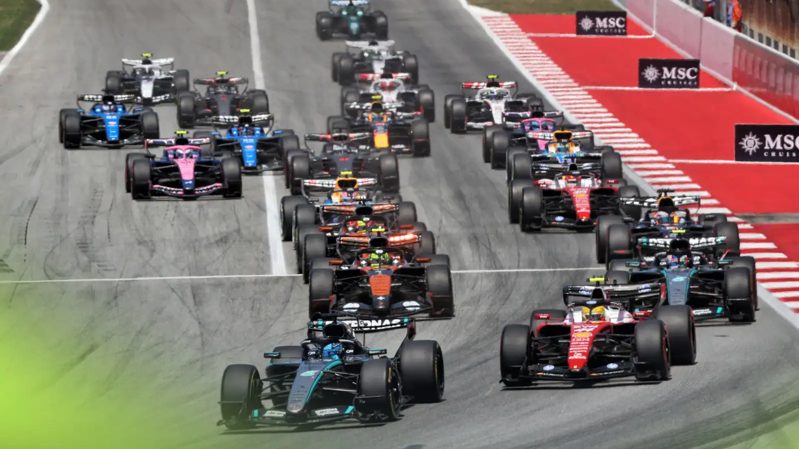 F1 results: Barcelona Grand Prix – Hamilton claims first Ferrari win, agony for Antonelli