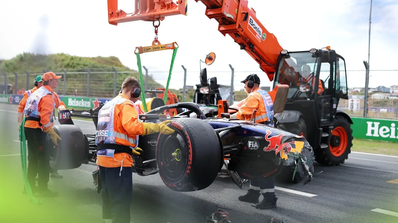 Max Verstappen reacts to major crash during Dutch Grand Prix