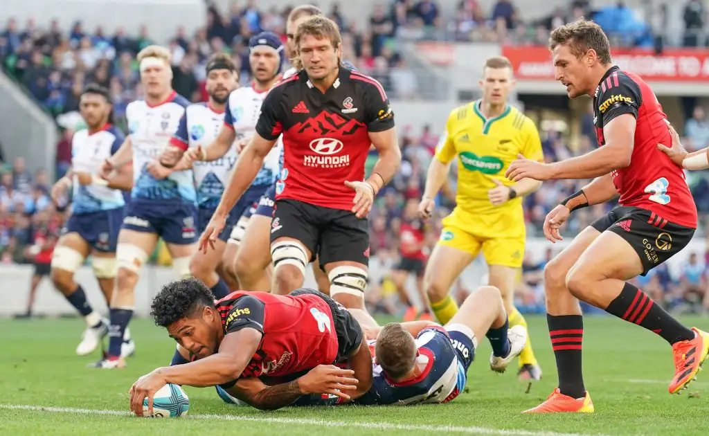 Super Rugby Pacific highlights: Crusaders claim bonus point win over Rebels