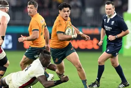 Wallabies: Noah Lolesio admits late inclusion helped his nerves against England
