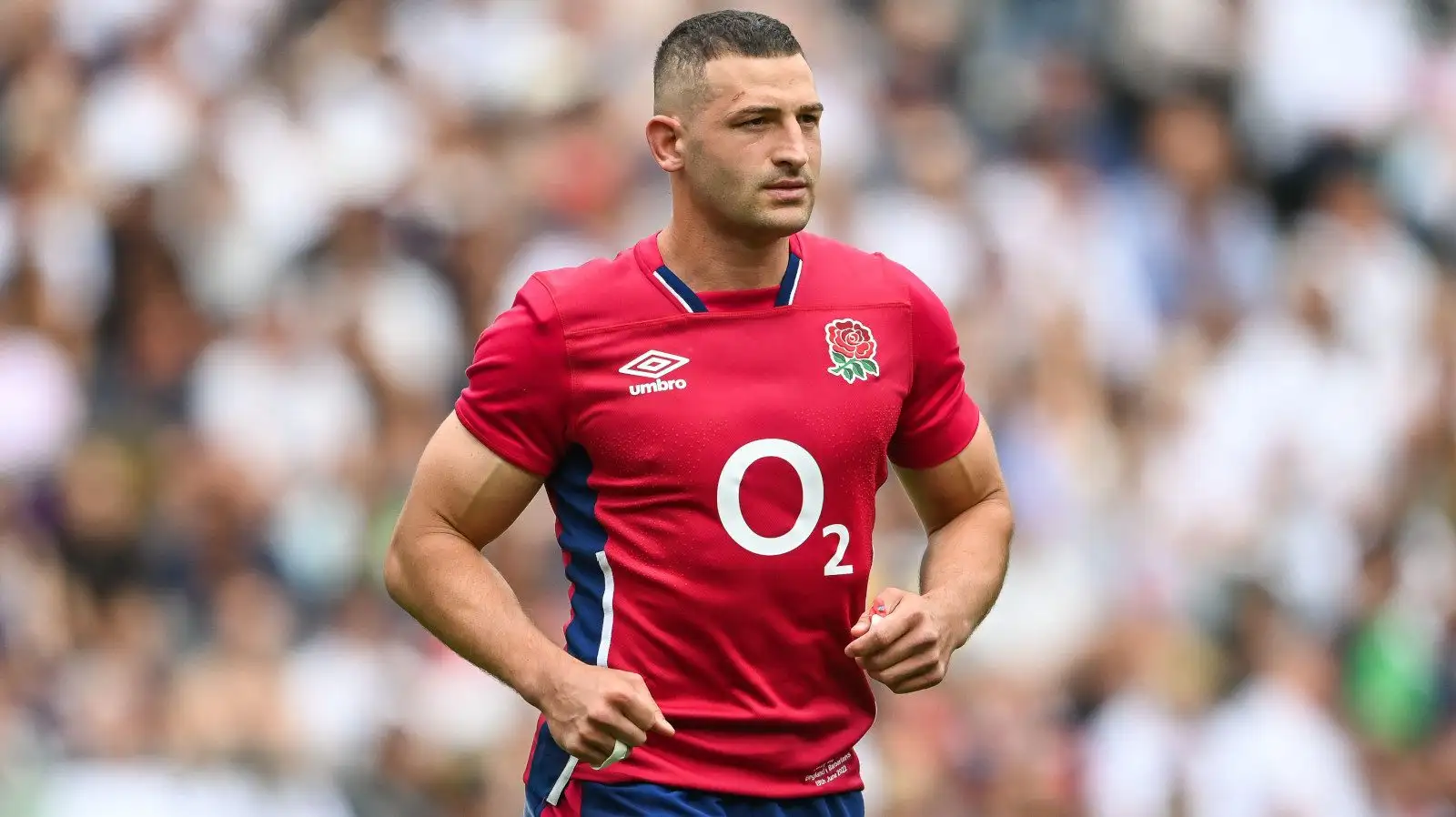 England's Jonny May looks on during a Test match