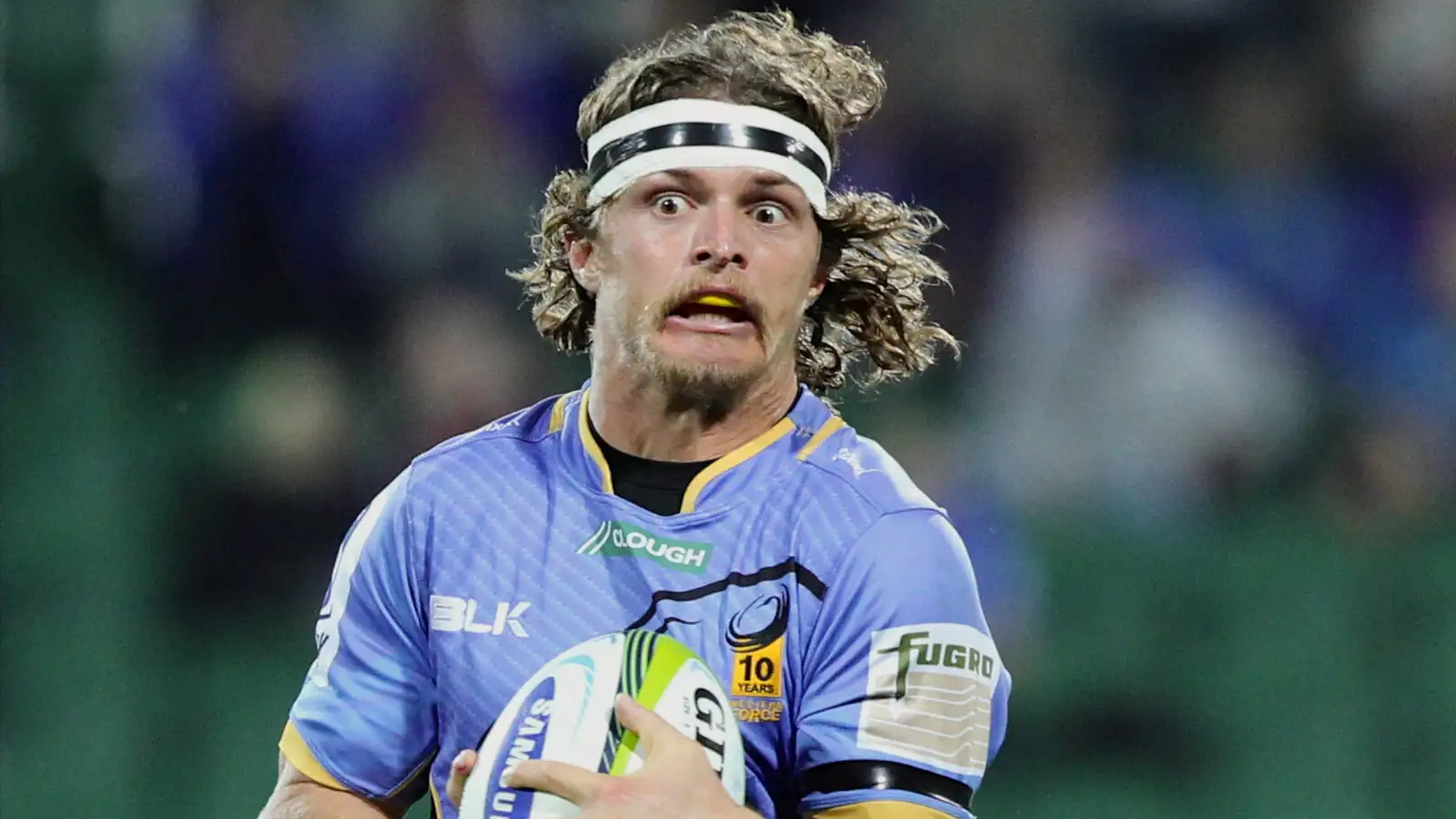 Rugby union: Nic Cummins on the charge for the Western Force.