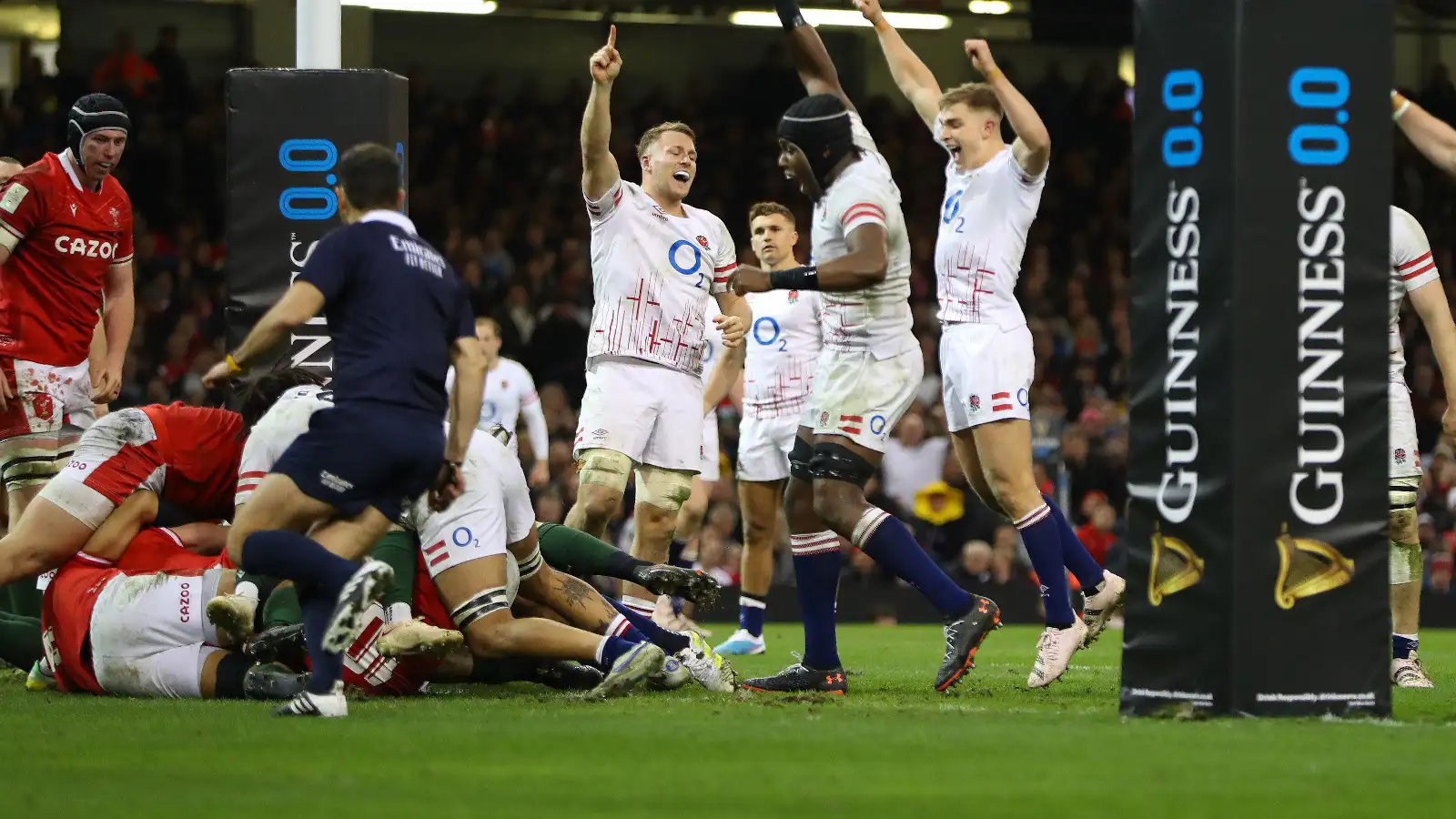 England celebrate against Wales