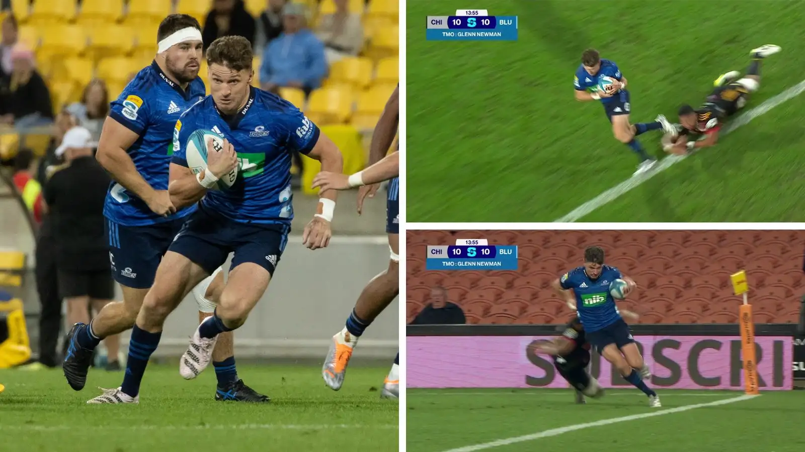 WATCH: ‘Uncharacteristic’ error from Beauden Barrett as he bombs a try in Blues’ Super Rugby Pacific defeat to the Chiefs