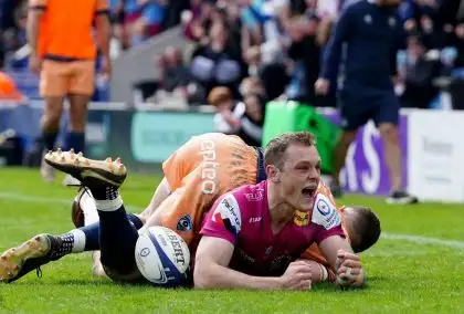 Champions Cup: Exeter Chiefs progress on tries scored after Montpellier’s Zach Mercer is sent off
