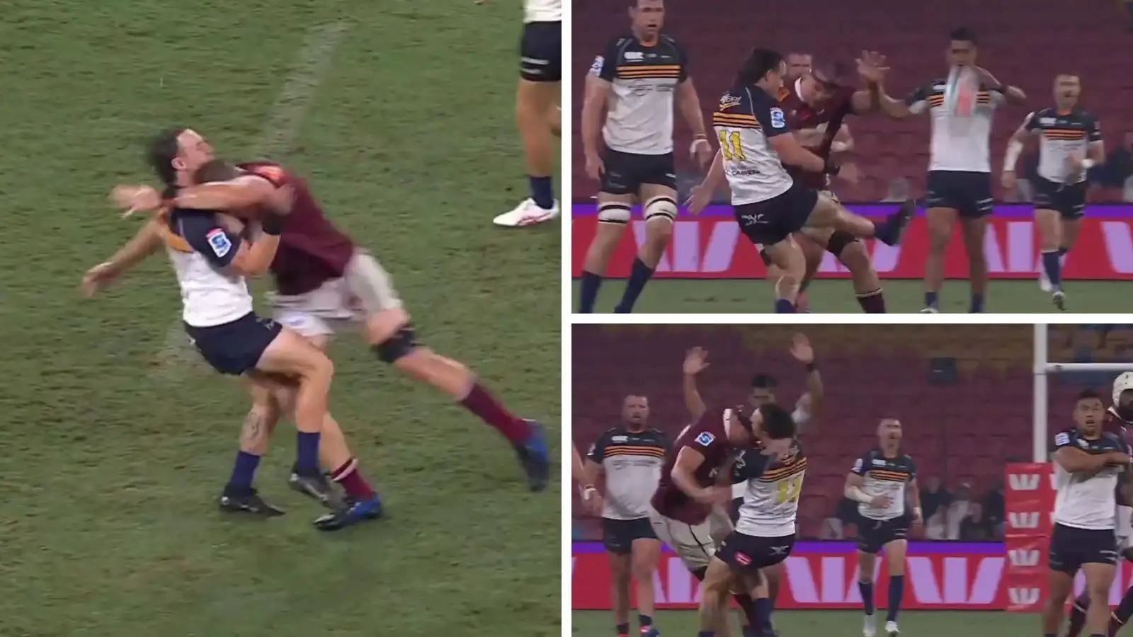 WATCH: Lock sent off after 'cheap shot' dubbed 'stupidest way to tackle' :  PlanetRugby