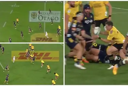 WATCH: Cam Roigard shows his rugby IQ with this interception in win over Highlanders
