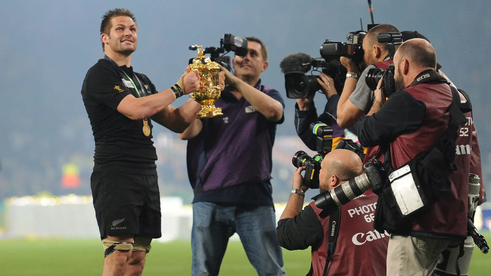 Richie McCaw with Rugby World Cup