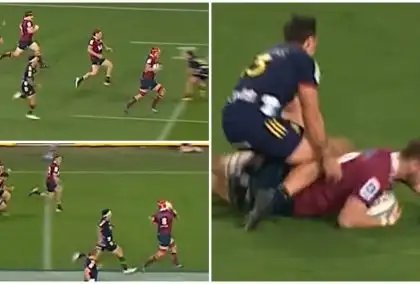 WATCH: Harry Wilson with OUTRAGEOUS dummy in build-up to superb Reds try against Highlanders