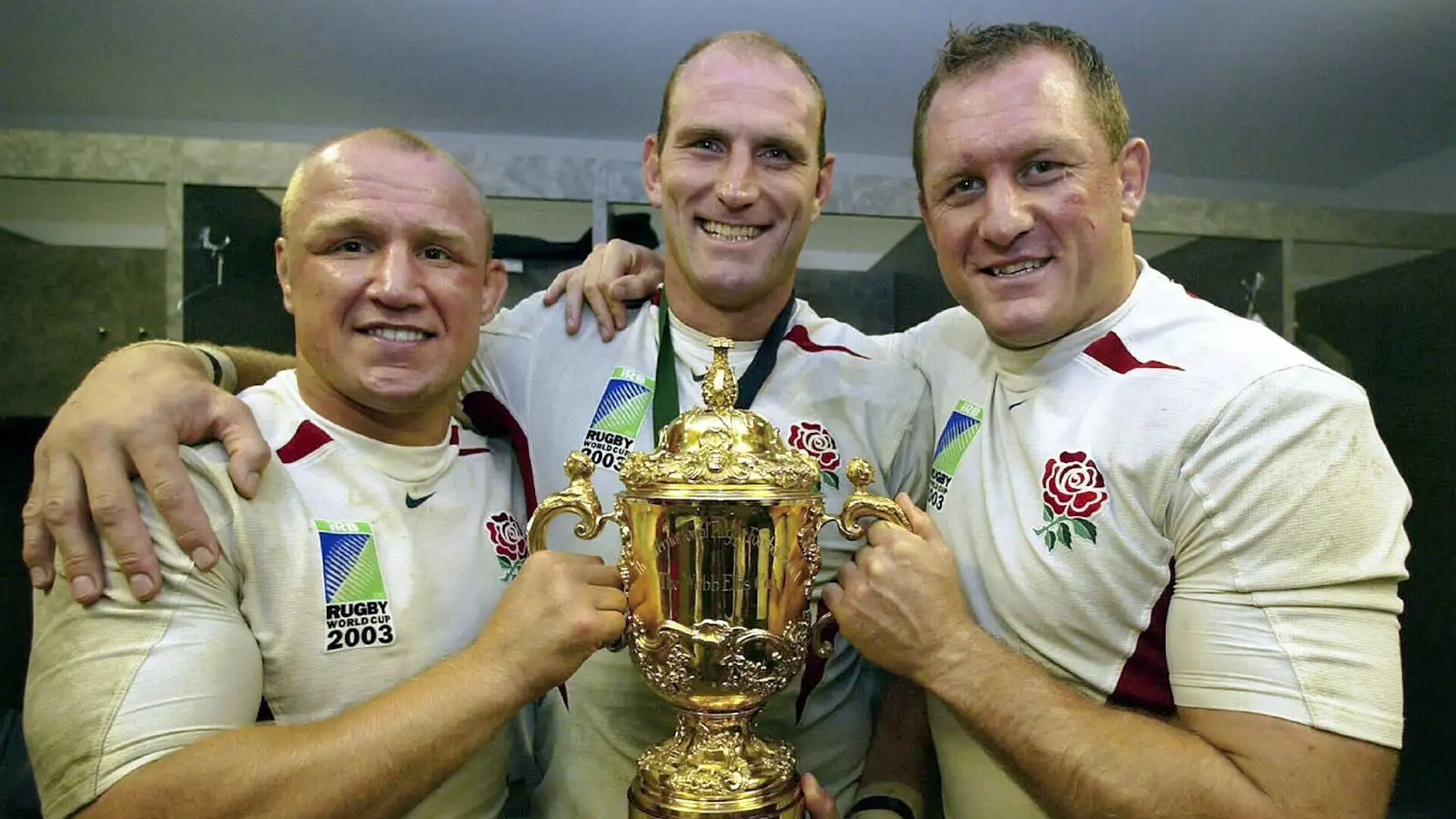 England trio Neil Back, Lawrence Dallaglio and Richard Hill