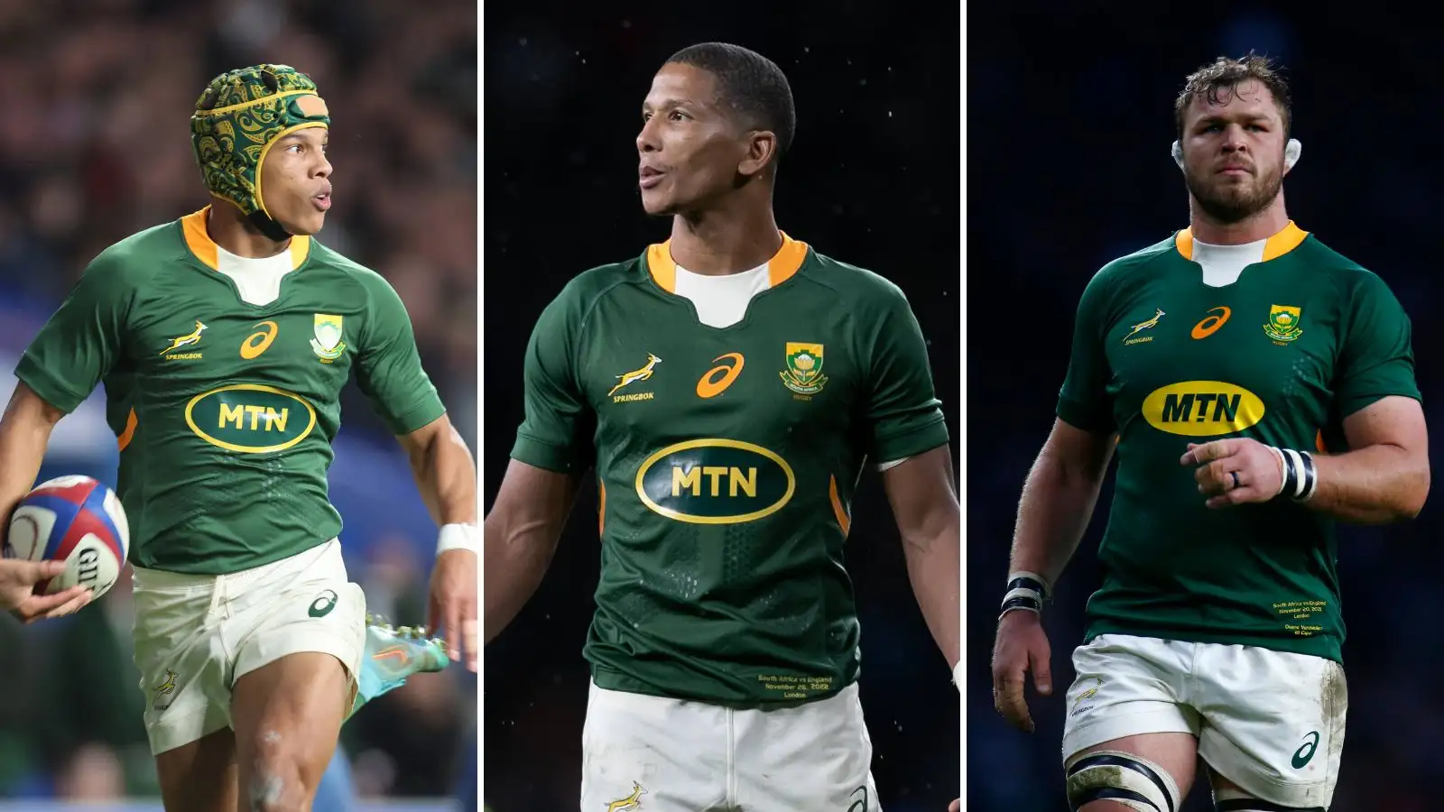 Springboks Kurt-Lee Arendse, Manie Libbok and Duane Vermeulen could all face the Wallabies in the Rugby Championship opener