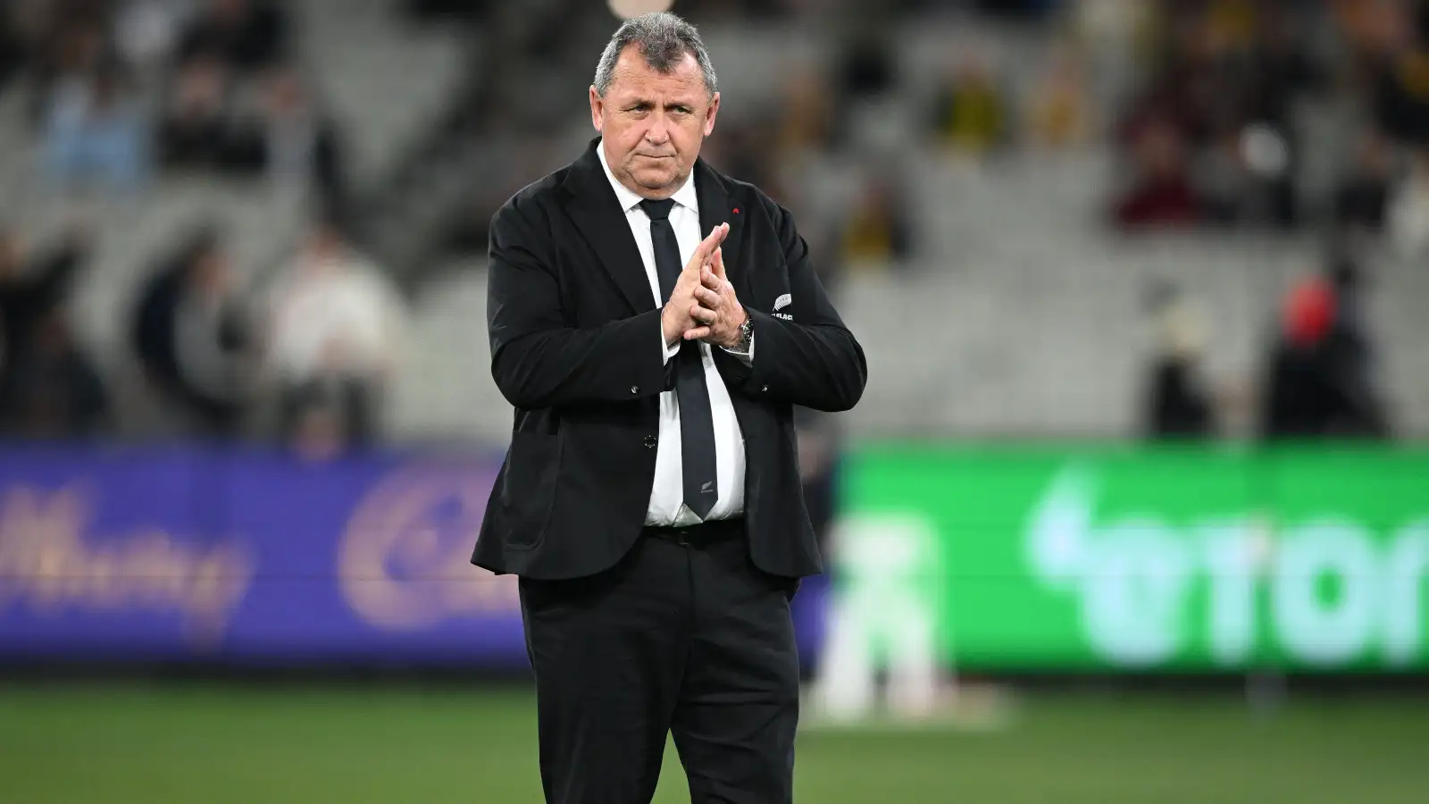 L'ancien entraîneur-chef des All Blacks, Ian Foster, avant un match test.