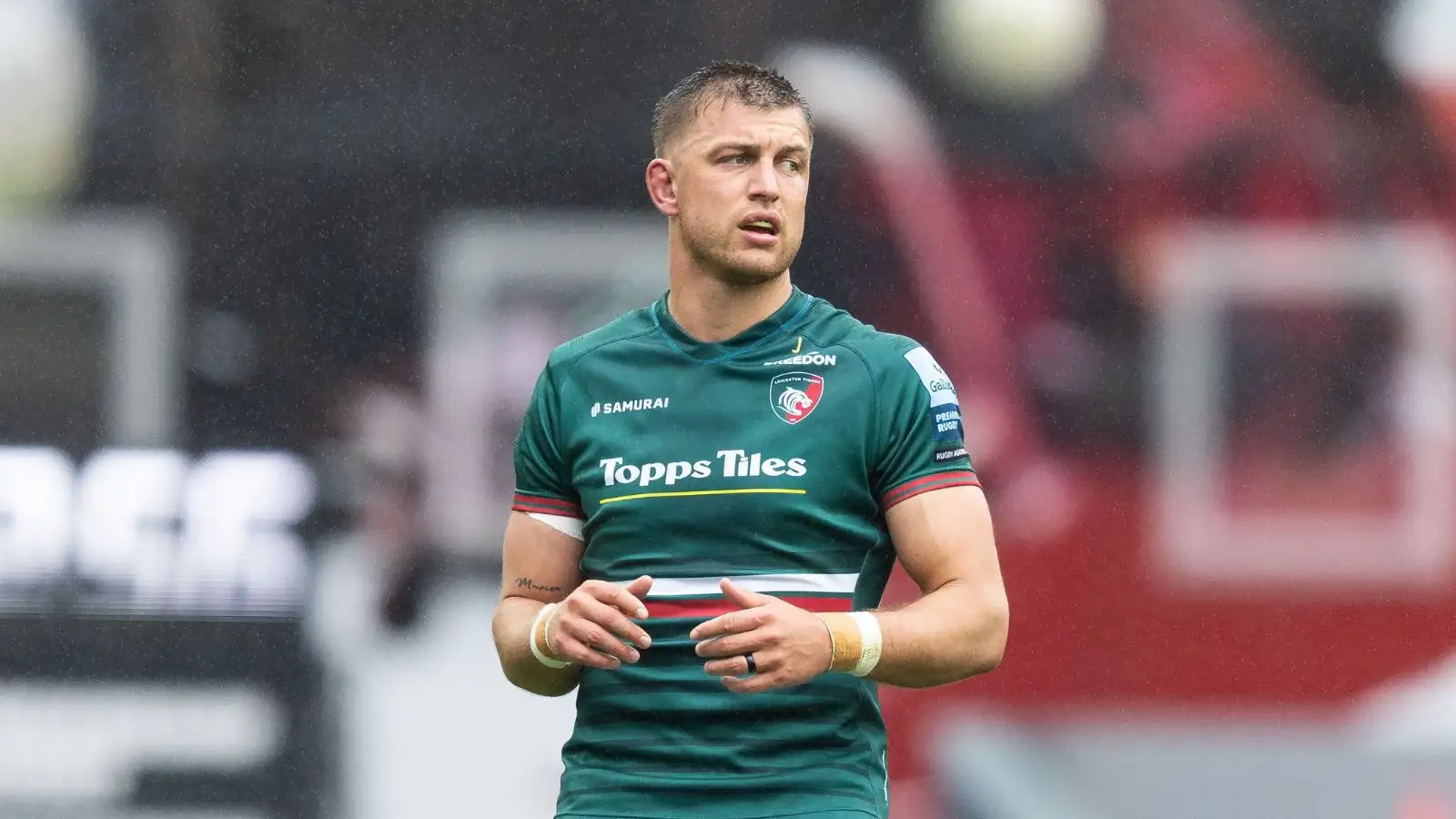 Handré Pollard de Leicester Tigers lors du match Gallagher Premiership Leicester Tigers vs Harlequins à Mattioli Woods Welford Road, Leicester, Royaume-Uni, 6 mai 2023