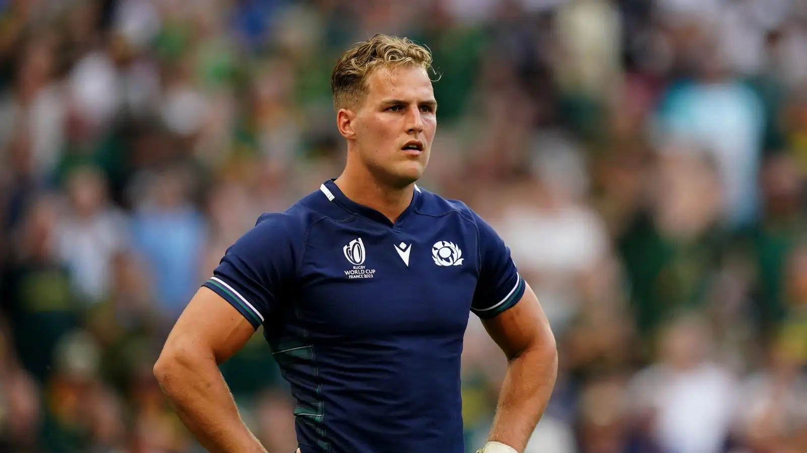 Scotland's Duhan van der Merwe during the 2023 Rugby World Cup Pool B match at the Stade de Marseille, France.