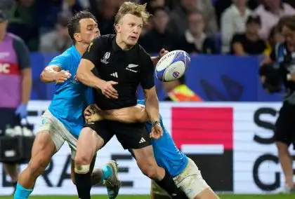 Damian McKenzie-inspired All Blacks reach the Rugby World Cup quarter-finals after dominant win over Uruguay