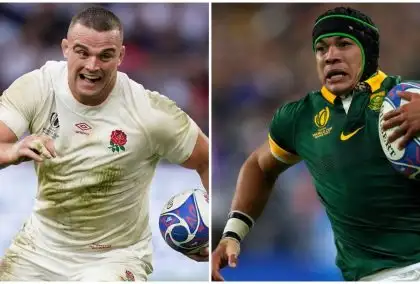 A combined England and Springboks XV ahead of their Rugby World Cup semi-final