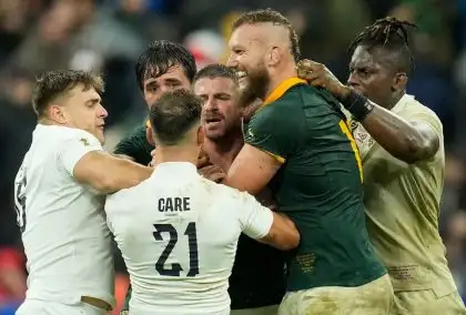 WATCH: Footage emerges of moment Springbok full-back Willie le Roux sparks brawl with England