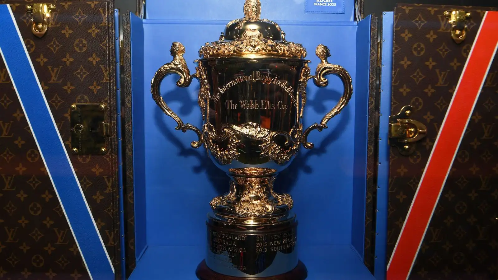 William Webb Ellis Trophy prior to the Rugby World Cup France 2023