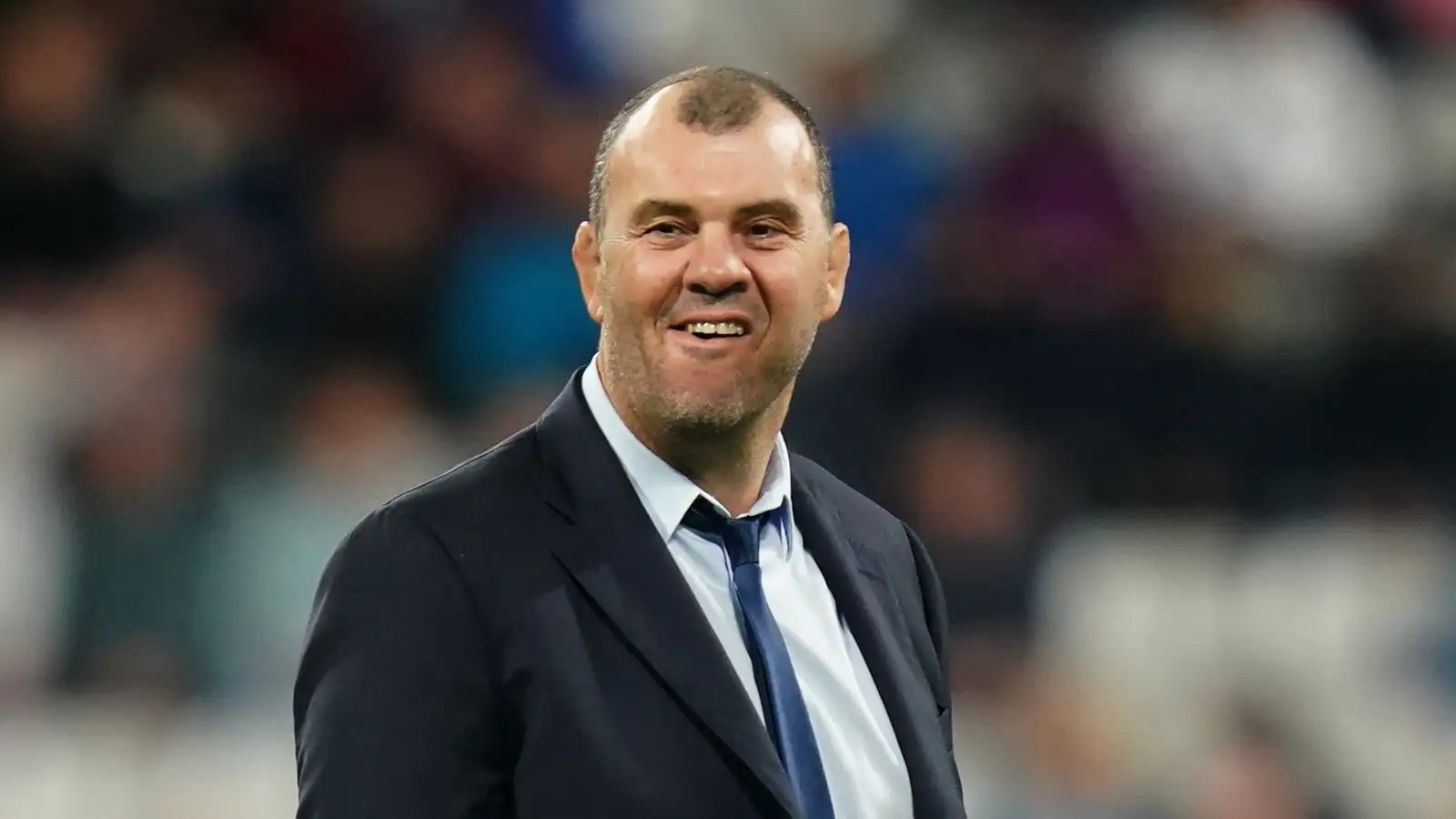 Argentina head coach Michael Cheika before the Rugby World Cup 2023 bronze final match at the Stade de France in Paris.