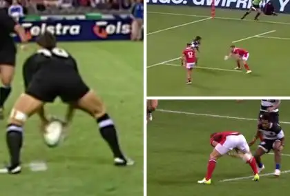 WATCH: George North channels his inner Carlos Spencer against the Barbarians