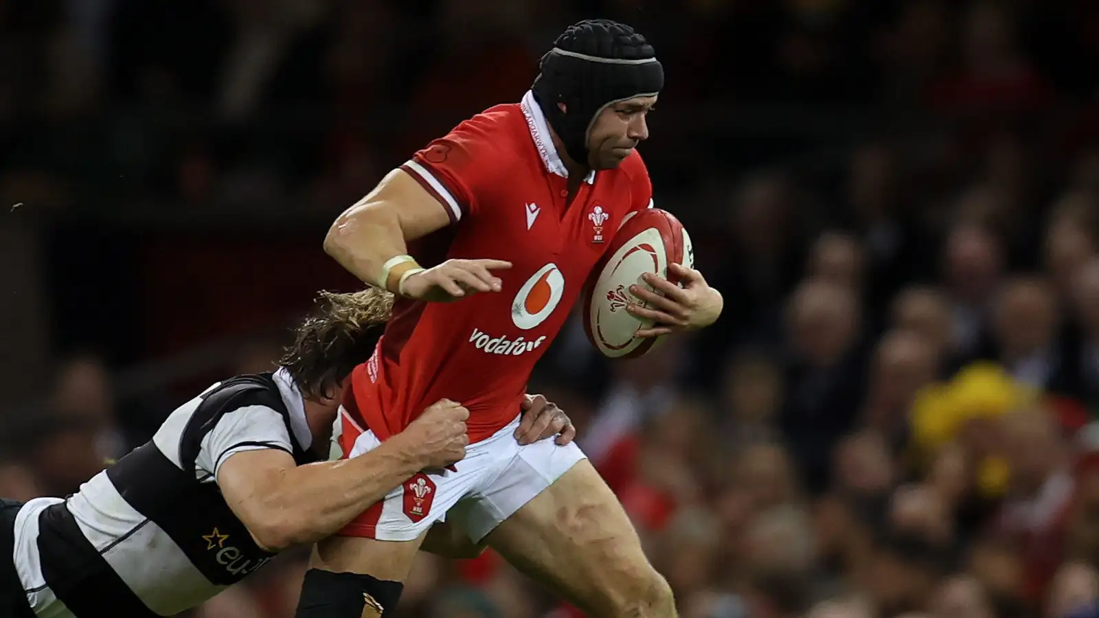 Leigh Halfpenny on the run for Wales against the Barbarians in 2023.