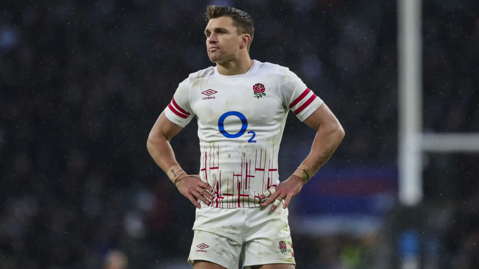 Centre Henry Slade in action for England in 2023.