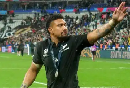 All Blacks Ardie Savea during the Rugby World Cup 2023 final match at the Stade de France in Paris.