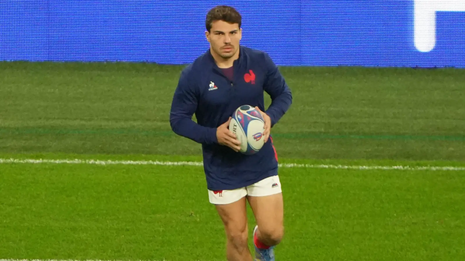 Le capitaine de la France Antoine Dupont avant les quarts de finale de la Coupe du monde de rugby 2023.