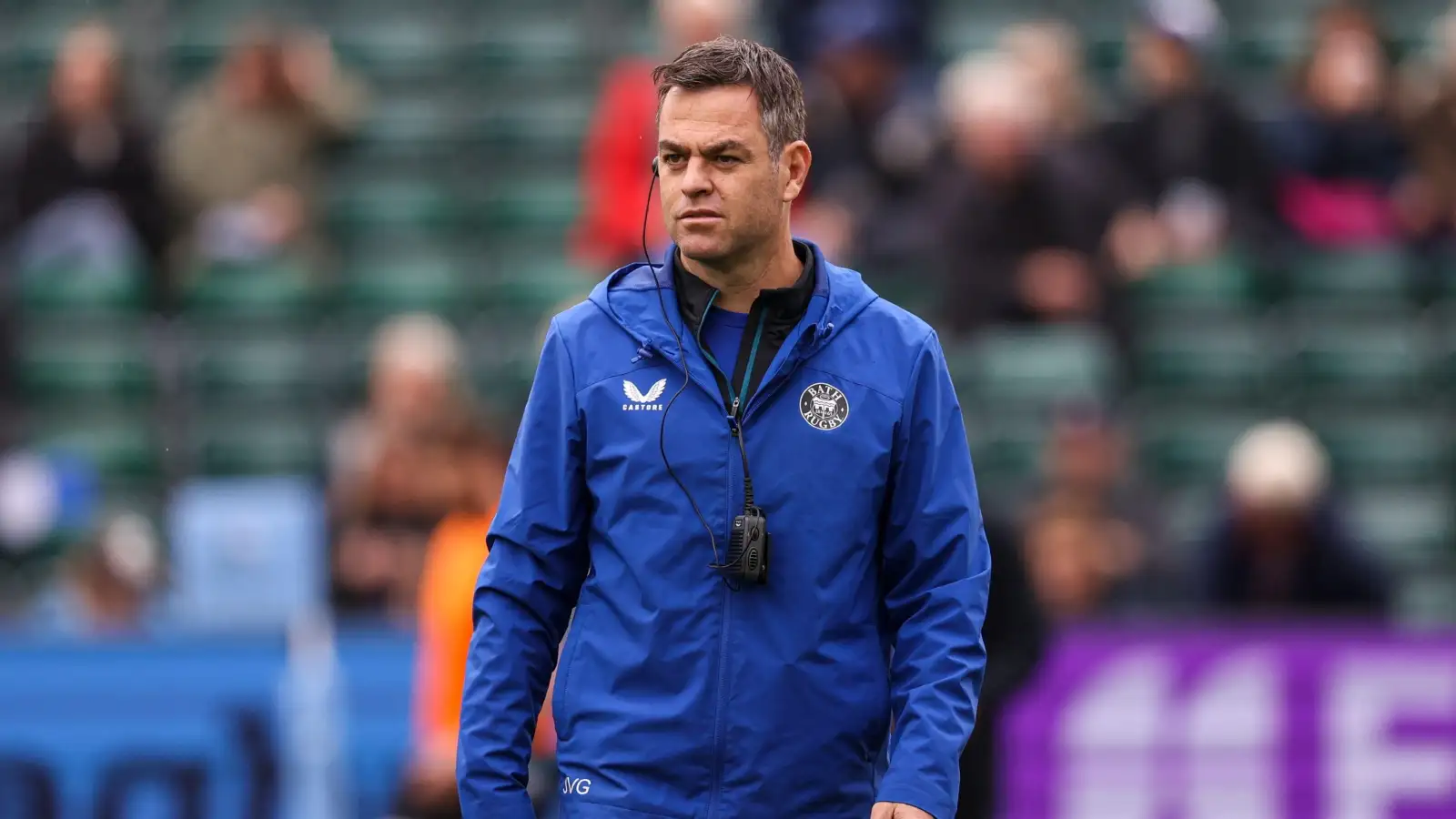 Bath director of rugby Johann van Graan looks on before a game.