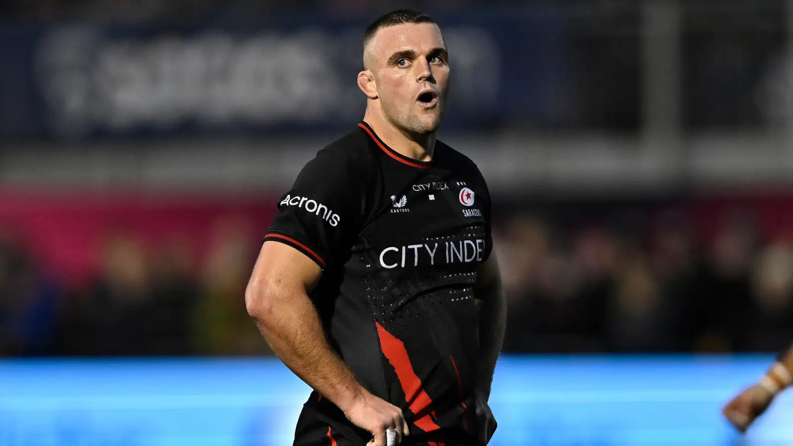 Ben Earl for Saracens after returning from 2023 Rugby World Cup.