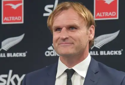 Scott Robertson being announced as All Blacks head coach in 2023.