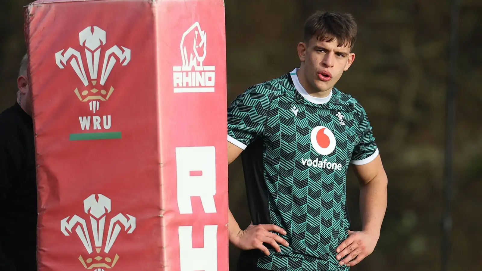 Wales captain Dafydd Jenkins at training.