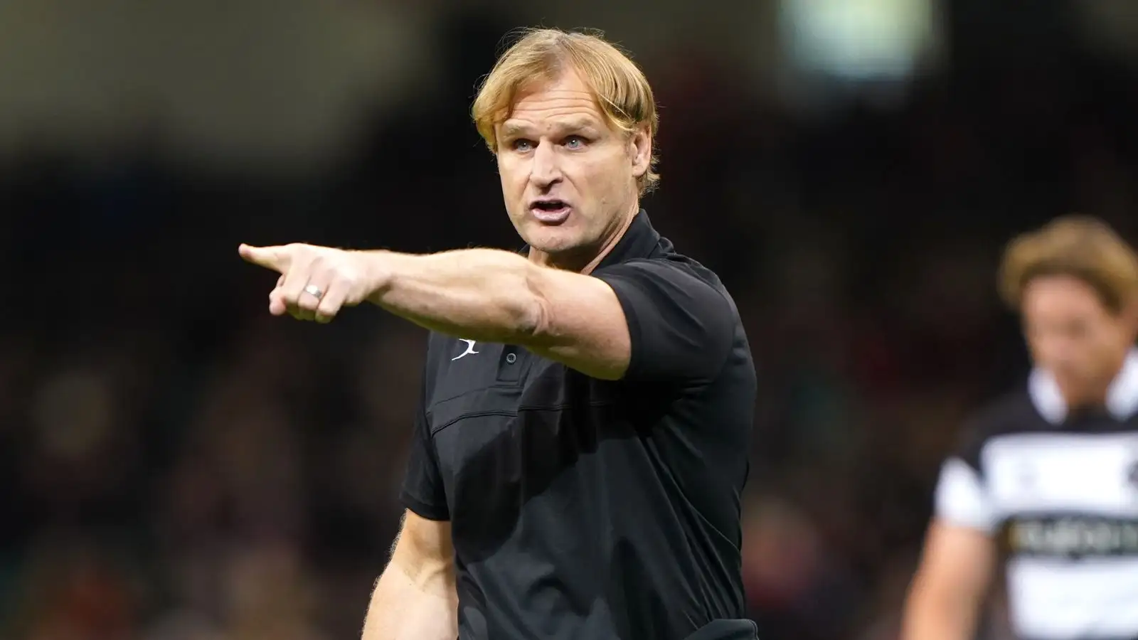 New All Blacks boss Scott Robertson coaching the Barbarians.