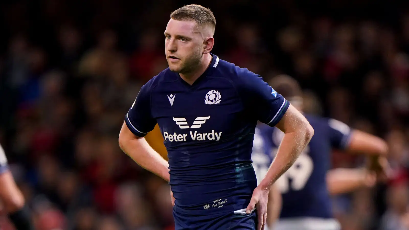 Finn Russell during Scotland's 2024 Six Nations victory over Wales.