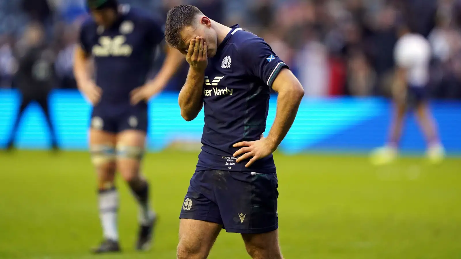 Scotland dejected following the 2024 Six Nations defeat to France.