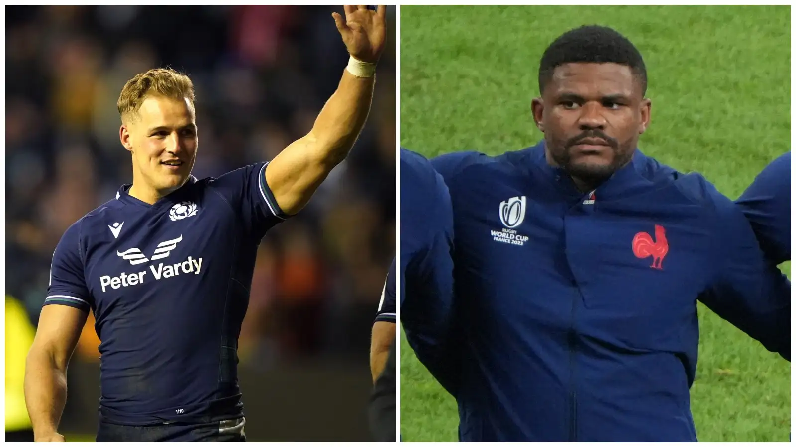 Split with Scotland's Duhan van der Merwe and France's Jonathan Danty.