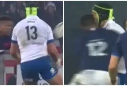 WATCH: Jonathan Danty sent off for illegal hit which nearly costs France victory against Italy