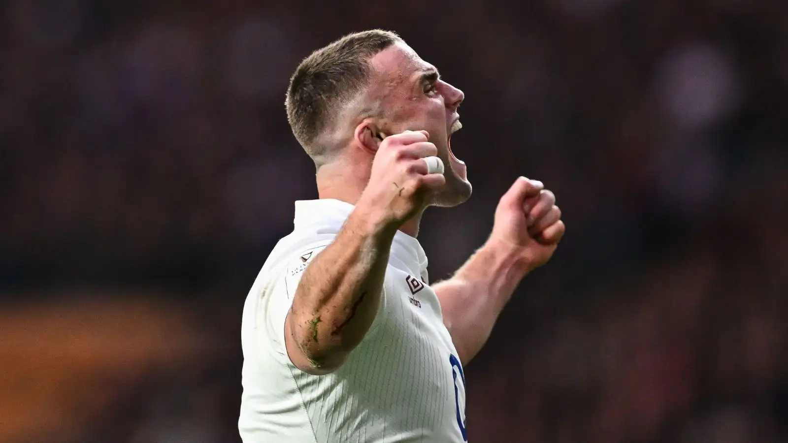 Ben Earl of England celebrates a turn over during the 2024 Guinness 6 Nations match England vs Wales at Twickenham Stadium, Twickenham, United Kingdom