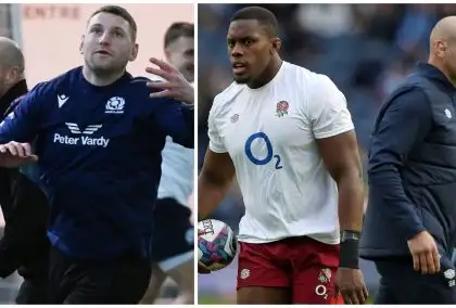 Scotland duo Gregor Townsend and Finn Russell alongside England pair Maro Itoje and Steve Borthwick.